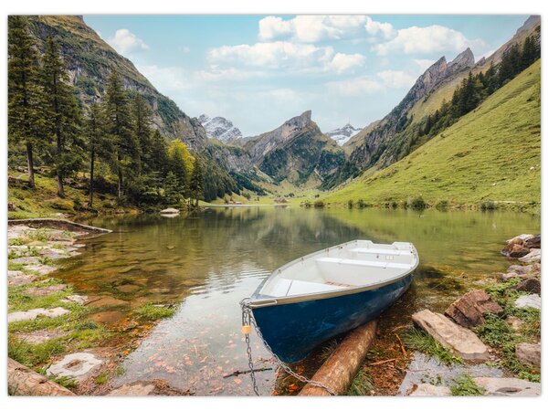 Obraz - Seealpsee, jezero Švýcarska (70x50 cm)