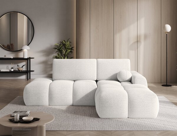 Designová rohová sedací souprava NIMUE - bílá, pravý roh