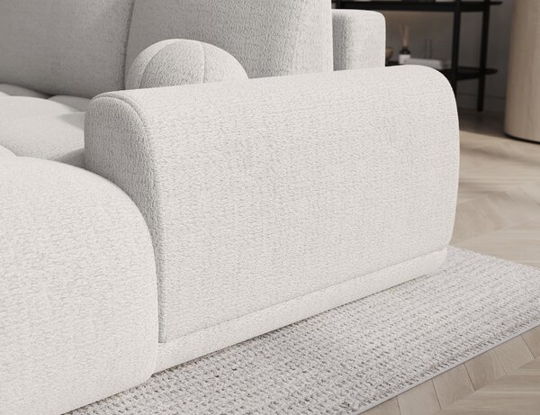 Designová rohová sedací souprava NIMUE - bílá, pravý roh