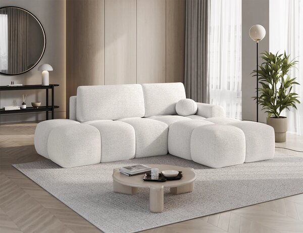 Designová rohová sedací souprava NIMUE - bílá, pravý roh