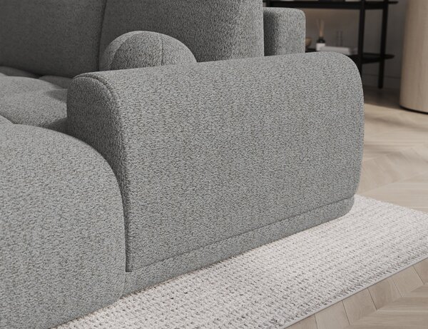 Designová rohová sedací souprava NIMUE - šedá, pravý roh