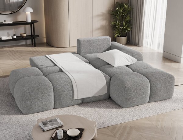 Designová rohová sedací souprava NIMUE - šedá, pravý roh