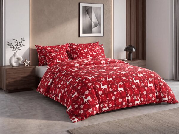 Povlečení z mikrovlákna VELVET CHRISTMAS červené Rozměr povlečení: 70 x 80 cm | 140 x 200 cm