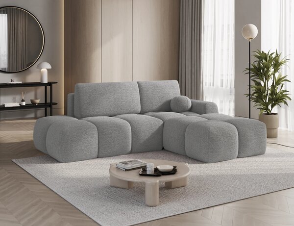 Designová rohová sedací souprava NIMUE - šedá, pravý roh