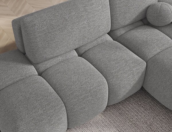 Designová rohová sedací souprava NIMUE - šedá, pravý roh