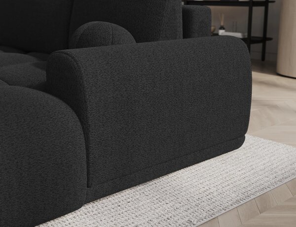 Designová rohová sedací souprava NIMUE - antracitová, pravý roh