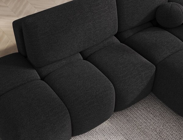 Designová rohová sedací souprava NIMUE - antracitová, pravý roh