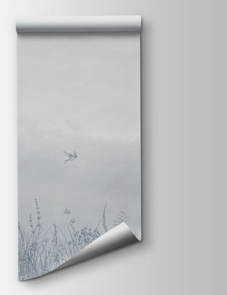Fototapeta Pták letící nad polem květin, Přírodní fototapety, Populární fototapety, w03391v1 - Tapeko.co.cz