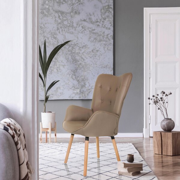 KŘESLO UŠÁK, textil, tmavě šedá MID.YOU - Křesla ušáky, Online Only