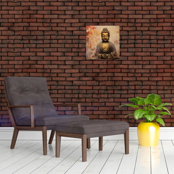 Obraz - Buddha, malba (30x30 cm)