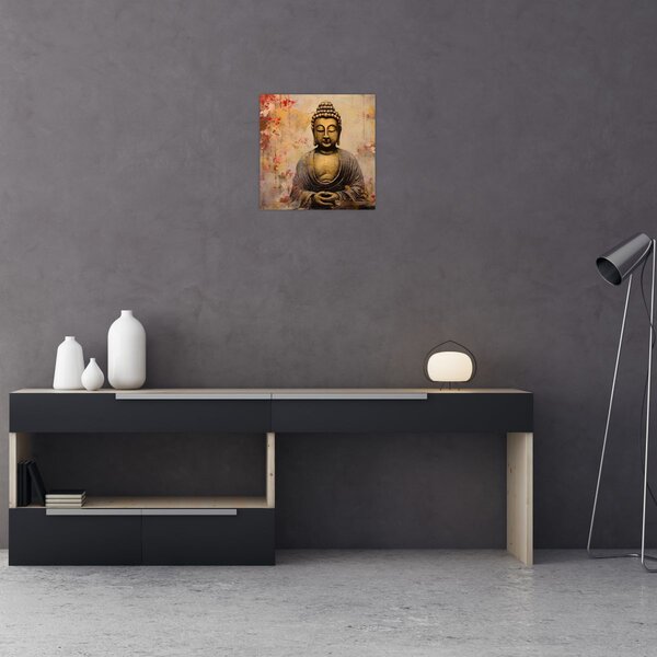 Obraz - Buddha, malba (30x30 cm)