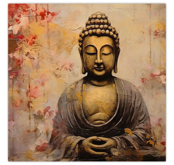 Obraz - Buddha, malba (30x30 cm)
