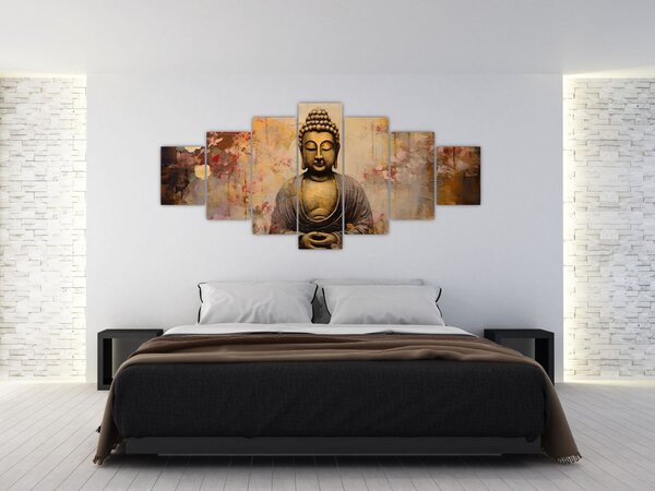 Obraz - Buddha, malba (210x100 cm)