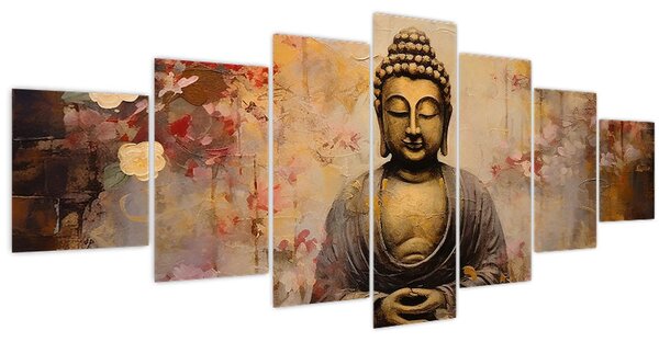 Obraz - Buddha, malba (210x100 cm)