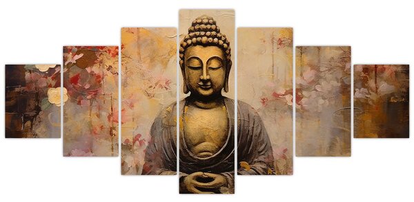 Obraz - Buddha, malba (210x100 cm)