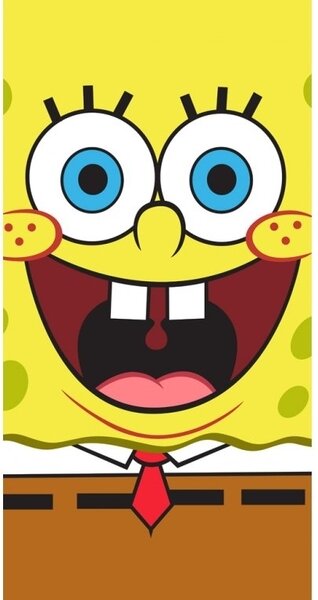Carbotex osuška Sponge Bob Face 70x140 cm
