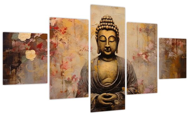 Obraz - Buddha, malba (125x70 cm)