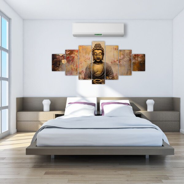 Obraz - Buddha, malba (210x100 cm)