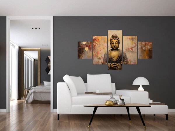 Obraz - Buddha, malba (125x70 cm)