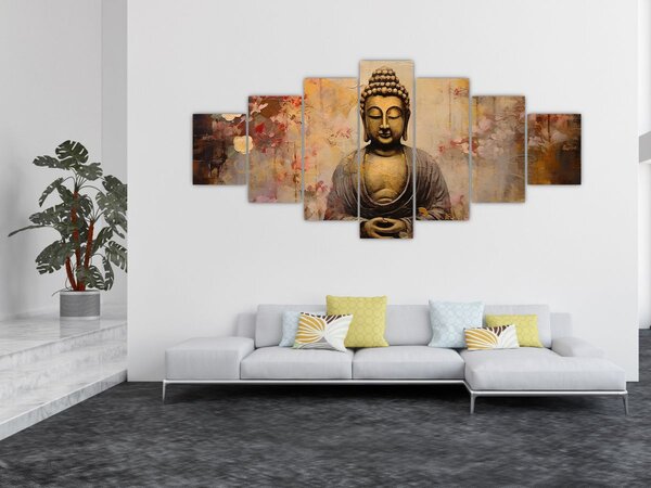 Obraz - Buddha, malba (210x100 cm)