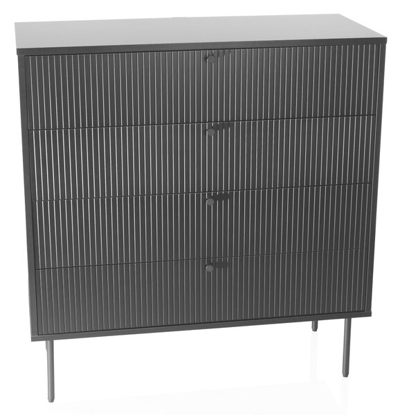 KOMODA, černá, 90/95/40 cm MID.YOU - Široké komody, Online Only