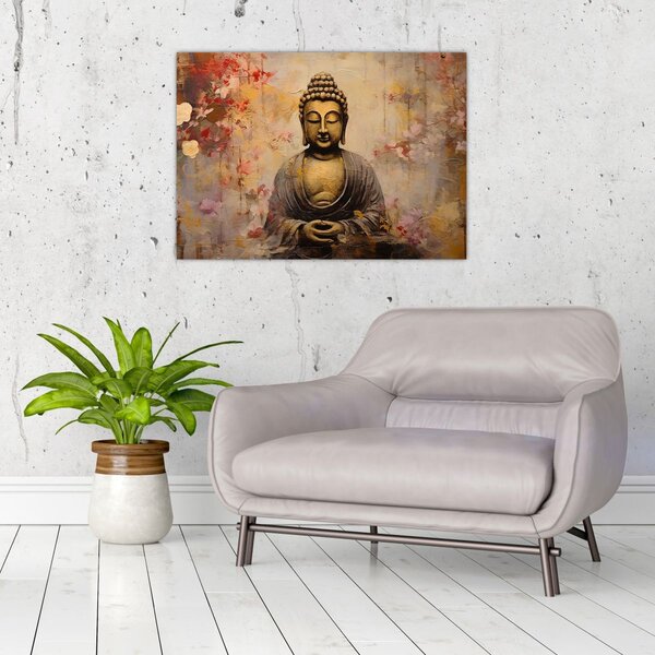 Obraz - Buddha, malba (70x50 cm)