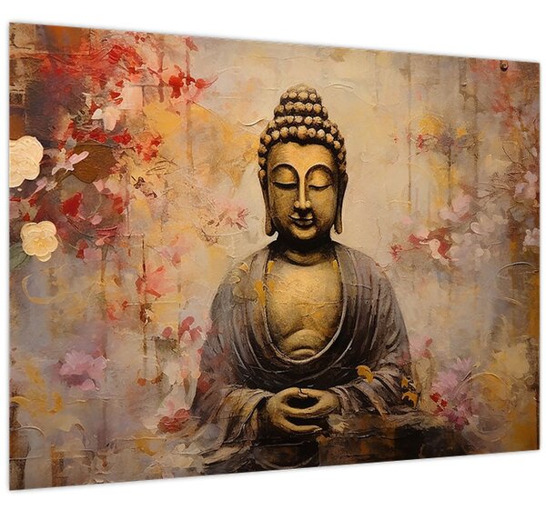 Obraz - Buddha, malba (70x50 cm)