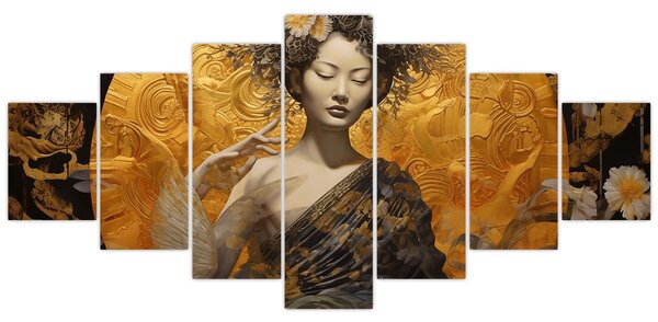 Obraz - Japonská dáma (210x100 cm)