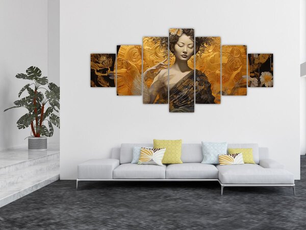 Obraz - Japonská dáma (210x100 cm)