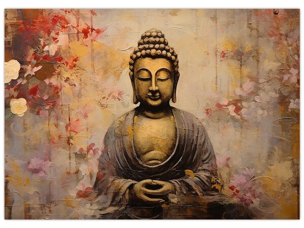 Obraz - Buddha, malba (70x50 cm)