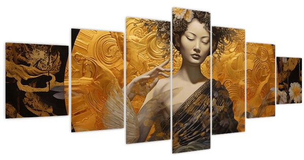 Obraz - Japonská dáma (210x100 cm)