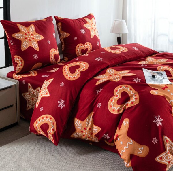 Povlečení z mikrovlákna GINGERSTAR červené Rozměr povlečení: 70 x 80 cm | 140 x 200 cm