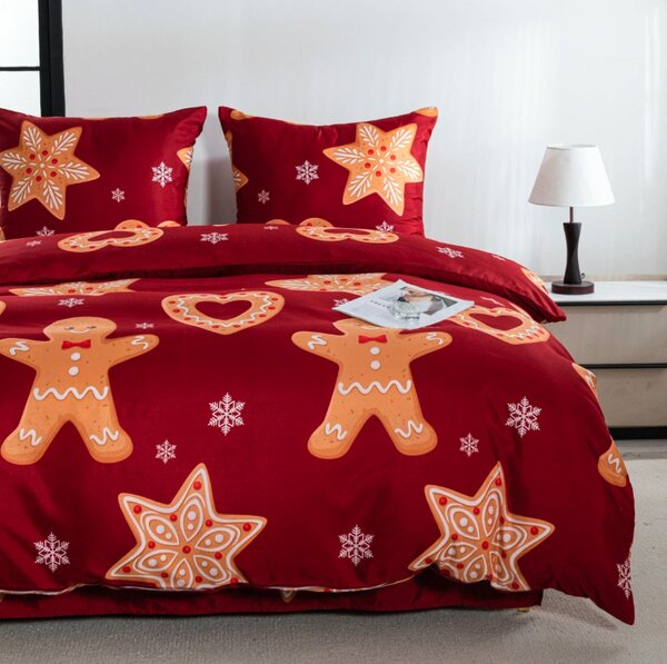Povlečení z mikrovlákna GINGERSTAR červené Rozměr povlečení: 70 x 80 cm | 140 x 200 cm