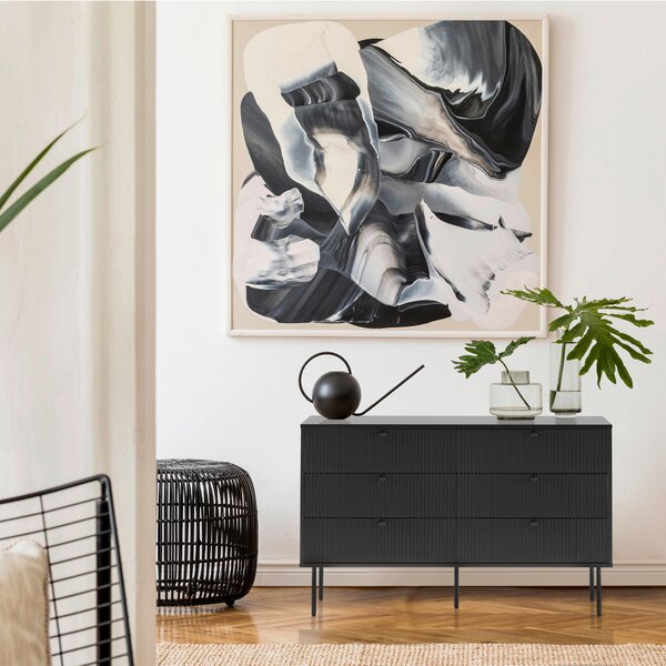 KOMODA, černá, 120/40/75 cm MID.YOU - Široké komody, Online Only