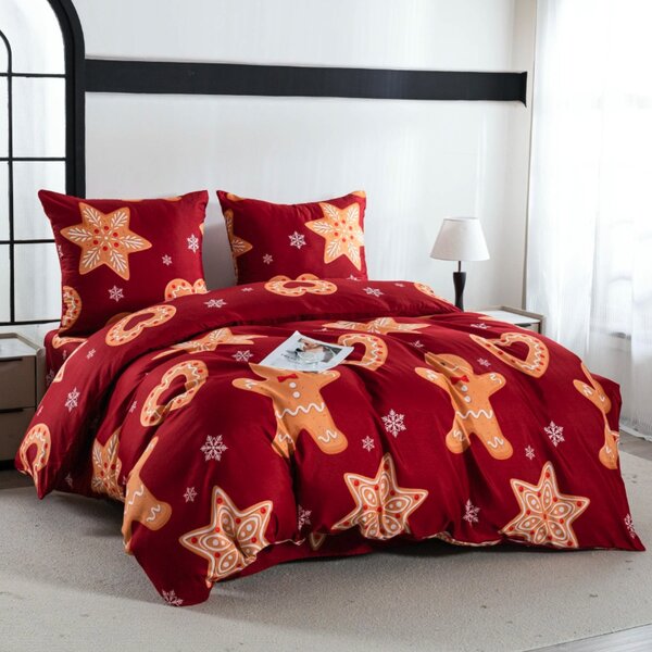 Povlečení z mikrovlákna GINGERSTAR červené Rozměr povlečení: 70 x 80 cm | 140 x 200 cm