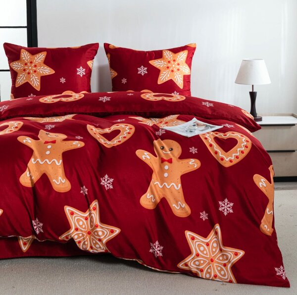 Povlečení z mikrovlákna GINGERSTAR červené Rozměr povlečení: 70 x 80 cm | 140 x 200 cm