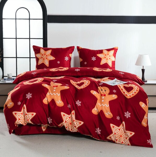 Povlečení z mikrovlákna GINGERSTAR červené Rozměr povlečení: 70 x 80 cm | 140 x 200 cm