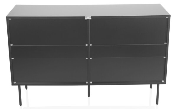KOMODA, černá, 120/40/75 cm MID.YOU - Široké komody, Online Only