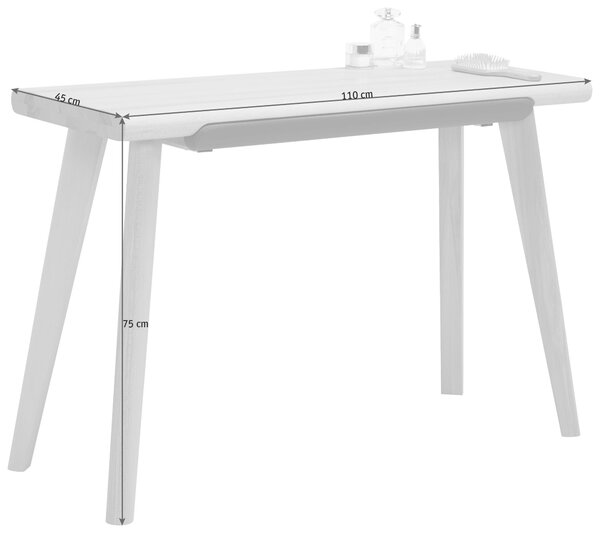 KONZOLOVÝ STOLEK, jádrový buk, hnědá, barvy buku, 110/45/75 cm Linea Natura - Konzolové stolky