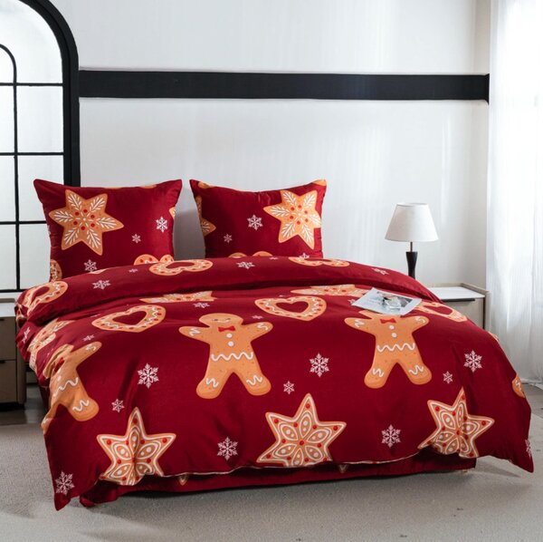 Povlečení z mikrovlákna GINGERSTAR červené Rozměr povlečení: 70 x 80 cm | 140 x 200 cm