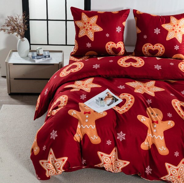 Povlečení z mikrovlákna GINGERSTAR červené Rozměr povlečení: 70 x 80 cm | 140 x 200 cm