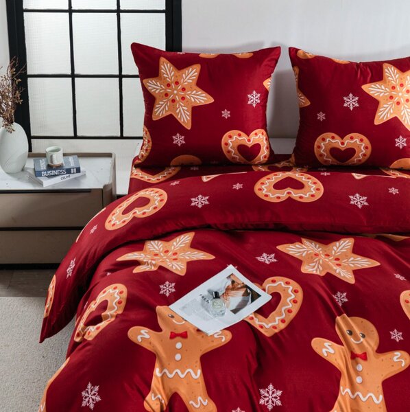 Povlečení z mikrovlákna GINGERSTAR červené Rozměr povlečení: 70 x 80 cm | 140 x 200 cm