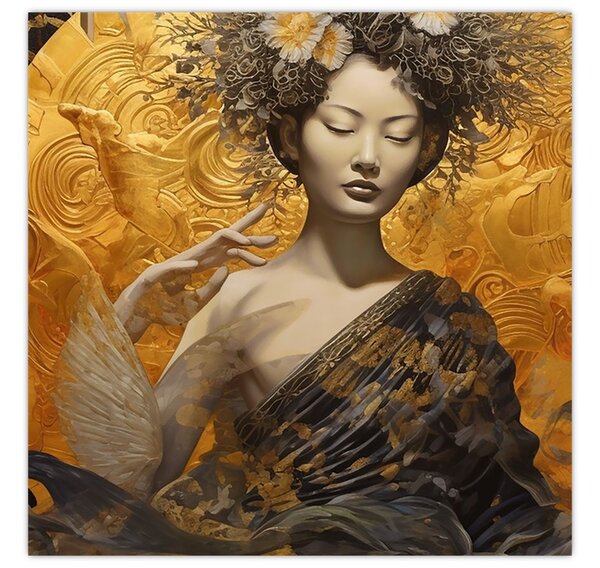 Obraz - Japonská dáma (30x30 cm)