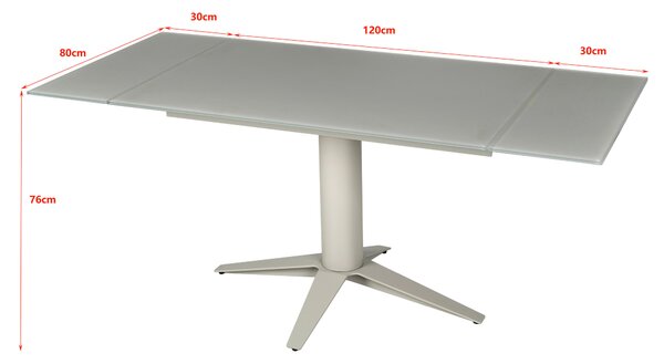 JÍDELNÍ STŮL, šedohnědá, 120-180/80/76 cm Stylife - Jídelní stoly