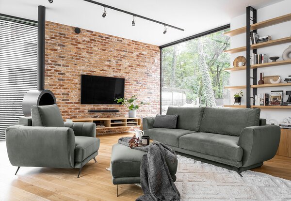 Sedací sestava do obývacího pokoje ZARIN - šedá 1