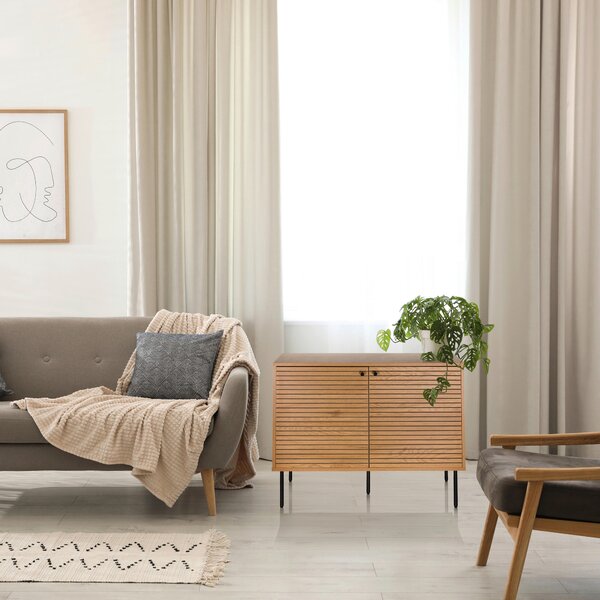 ŠIROKÁ KOMODA, barvy dubu, 100/74/40 cm MID.YOU - Online Only komody, Online Only