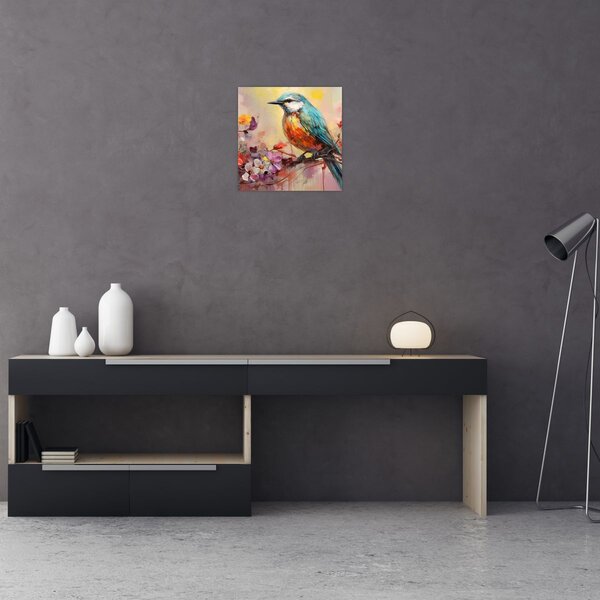 Obraz - Malba ptáčka (30x30 cm)