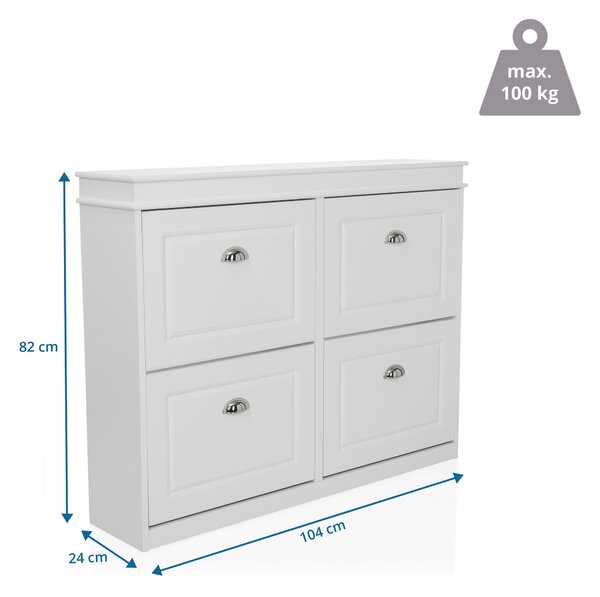 BOTNÍK, bílá, 104/82/24 cm MID.YOU - Online Only šatny & botníky, Online Only