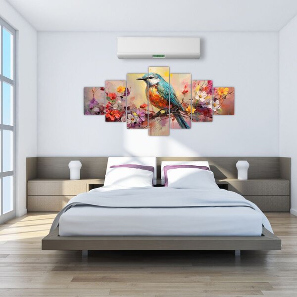 Obraz - Malba ptáčka (210x100 cm)
