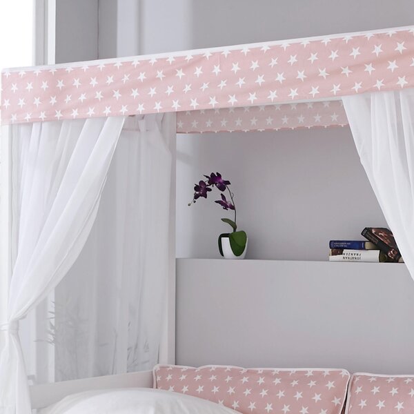 POSTEL S NEBESY, 90/200 cm, růžová, bílá MID.YOU - Online Only dětské postele, Online Only